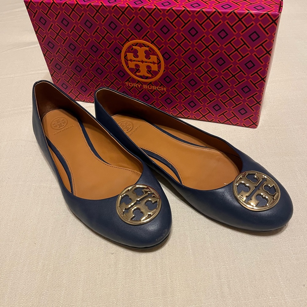Tory Burch Women's Blue Ballet Flats